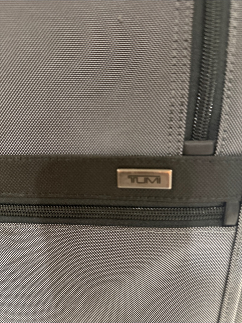 Like New Tumi Gray Upright Rolling Suitcase 26” check in with Front Zip Pockets - Picture 2 of 6